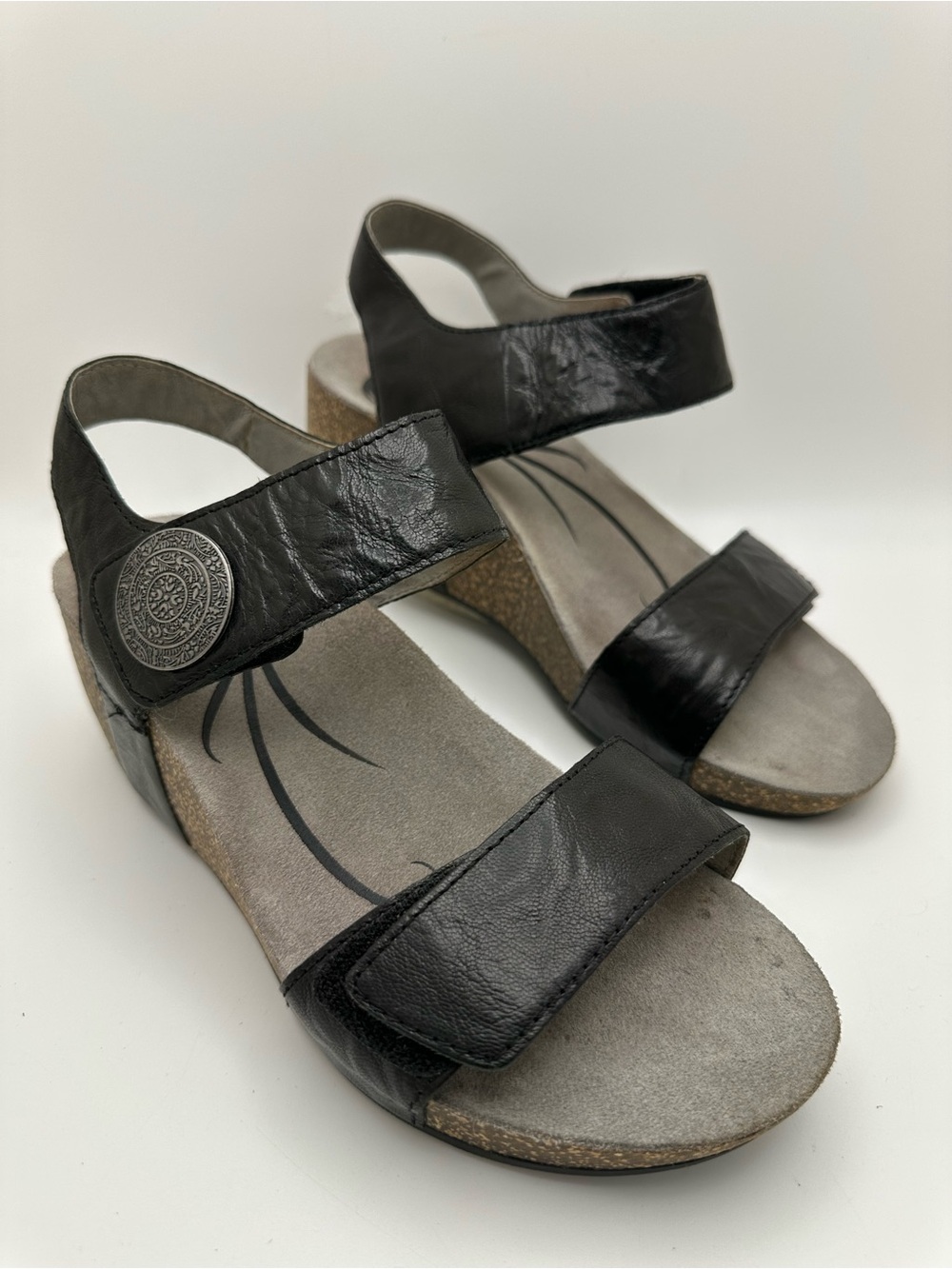 Abeo Una womens brown Black wedge sandal size 7.5 with B.I.O system; Orthopedic - Picture 3 of 14